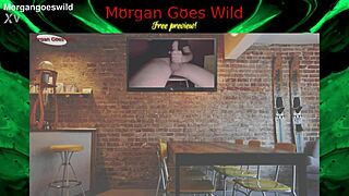 Morgan Goes Wild Wanking Monster Cock On TV Free Preview!