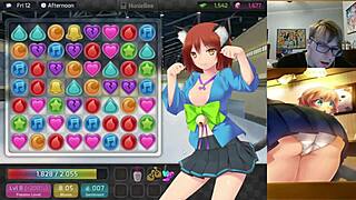 aiko and milf jessie get cumshots in huniepop uncensored