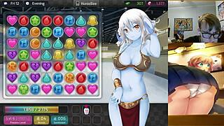 aiko and milf jessie get cumshots in huniepop uncensored