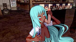 Emotional hentai girl squirts with big tits