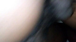 homemade ebony video where she gets bent over and fucked doggystyle until creampie