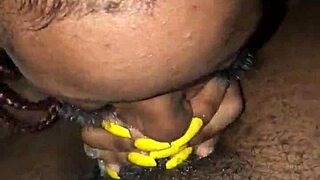 Thot sucking and slurping on big black cock