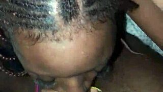 Thot sucking and slurping on big black cock