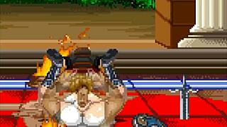 i'm sophitia fightin' the tower of b, gettin' banged hard