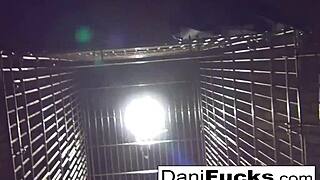 Sexy Dani Daniels acts like a bitch in that cage