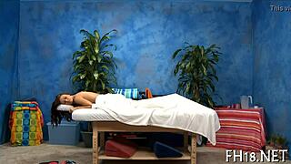 In this session, a hot naked massage relaxes the client