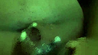 Wow! Jerking that big black cock to cumshot!