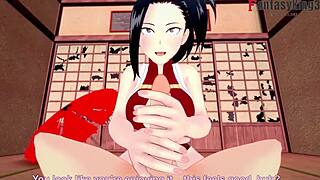 Is Momo Yaoyorozu Teasing with Her Blowjob Skills in Boku no Hero?