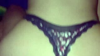 Wife Receives Cum On Her Big Ass In Thong During Intense Fucking