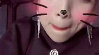 Bras Squeezing Big Tits of a Teen in Tight Lingerie