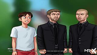 i'm watching summertime saga where the cheerleader is giving wild blowjob and having sex, it's so hottt