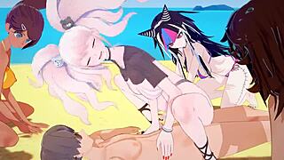 Danganronpa Girls Reverse Gangbang