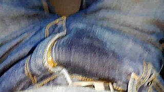 Woman pees inside her car in detailed view