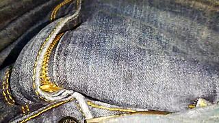 Woman pees inside her car in detailed view