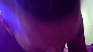 Wife's Blowjob Leads to Cum on Tits, Keeps Sucking