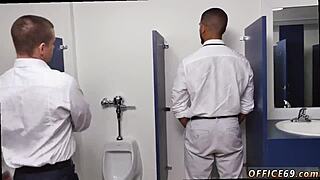 straight guy fingered while cumming, thug gets blown