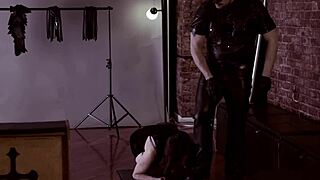 master joshua courts miss cat in leather bdsm domination 😍