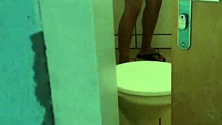 i saw him taking a relaxing bath in the bathroom