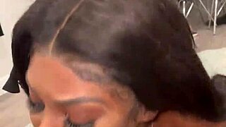 Ebony Slut Sucks Monster Cock For Facial Cumshot