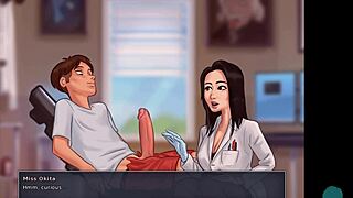 In summertime saga, the asian teacher engages in roleplay with the student.