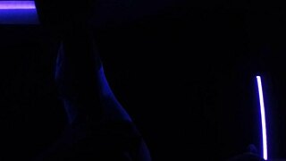 Carrie B explores blacklight effects in her sex left 2 series
