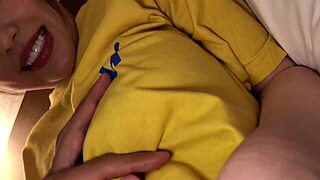 Asian girl masturbates with toys