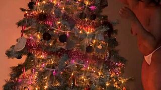 Miss Santa Clause Gets Christmas Cock with Ebony Ass and Monster Cock in Interracial Wet Action