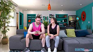 personal cheerleader with aubree valentine and sam shock blowing and fucking