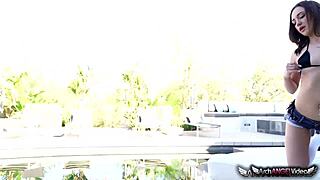 Petite Lily Jordan Bent Over for Massive Cock Blowjob