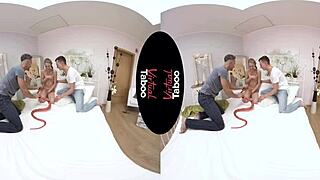 Blonde Shaved Pussy Handjob And Blowjob In Virtual Taboo Prank