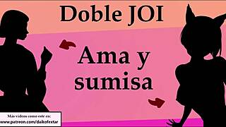 Mistress and submissive give double joi