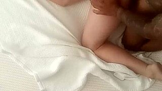 She demands I finish inside her during intense interracial doggystyle. Her bent-over creampie moment drives me wild!