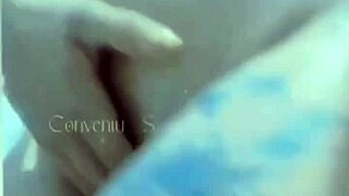 Asian girl in narrative of shaved pussy masturbation