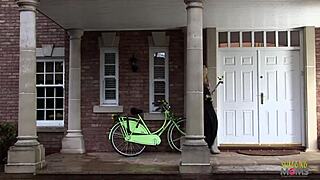 Home alone blonde rides monster cocks in bathroom threesome