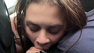 Does Ma Santos give oral on highway with big natural tits?