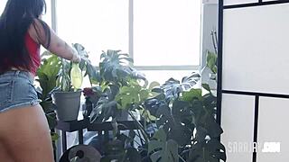 Sara Jay in intimate lesbian performance