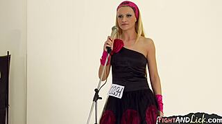 Hot Talent Lesbos Wrestle Sensually