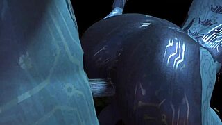 cortana struggles with her clone in halo porn parody close up