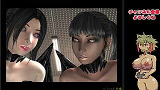 twin devils tease in hentai game