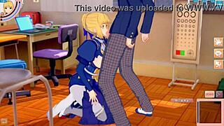 Fate Saber's Big Tits Rubbed In 3D Hentai Anime!