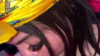 Sprinkles Gives Intense Sloppy Head To A Monster Cock, Her Ass On Display.