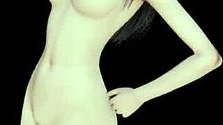 Sakura performs a naked dance in this Japanese hentai