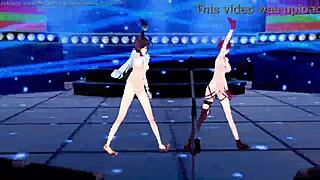 genshin impact mmd higher with ia yelan kafka