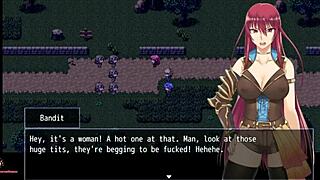 fallen makina part 1 features a mature redhead in an anime game.