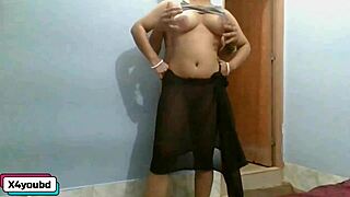 Horny couple's sensual encounter ends