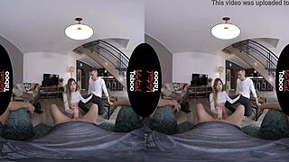 brunette gives blowjob and handjob to shaved pussy