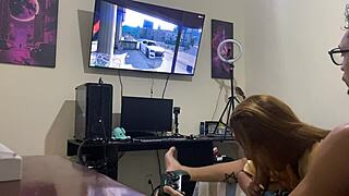 Sucking Him While He Plays Video Game