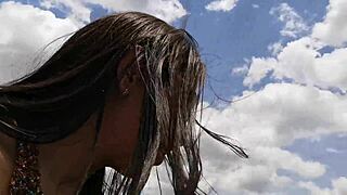 Latina Milf Sucks Big Cock on Road