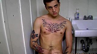 Twinks with tats enjoy hot anal and wanking! Watch them cum!