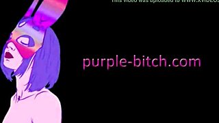 Rapper Screams at Purple Bitch Anal Jinx Cosplay!